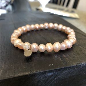 Tocara Peach Freshwater Pearl Stretch Bracelet